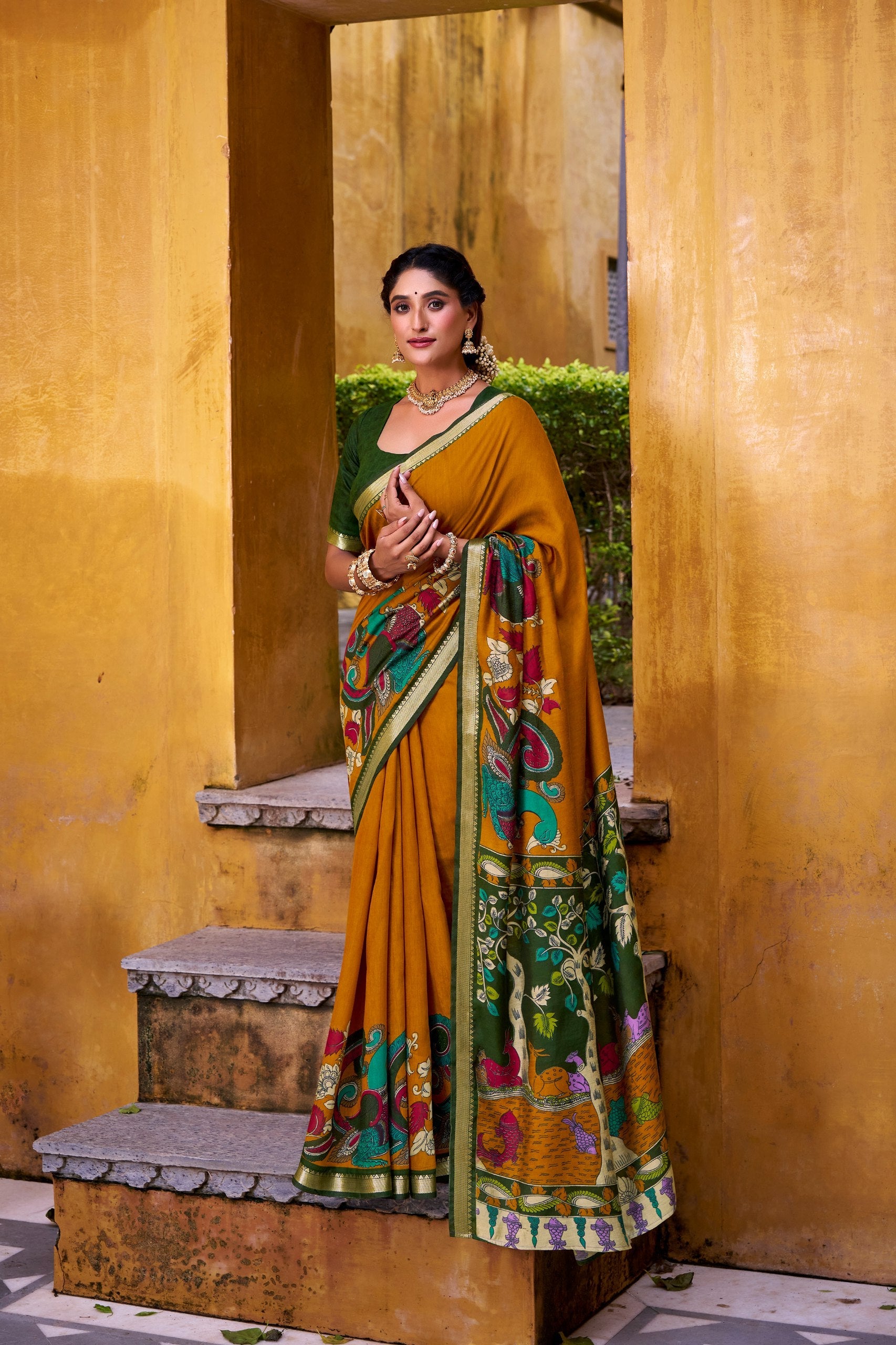 Kalamkari Royale Saree