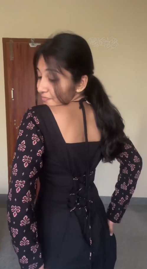 Truffle Black Cotton Kurti