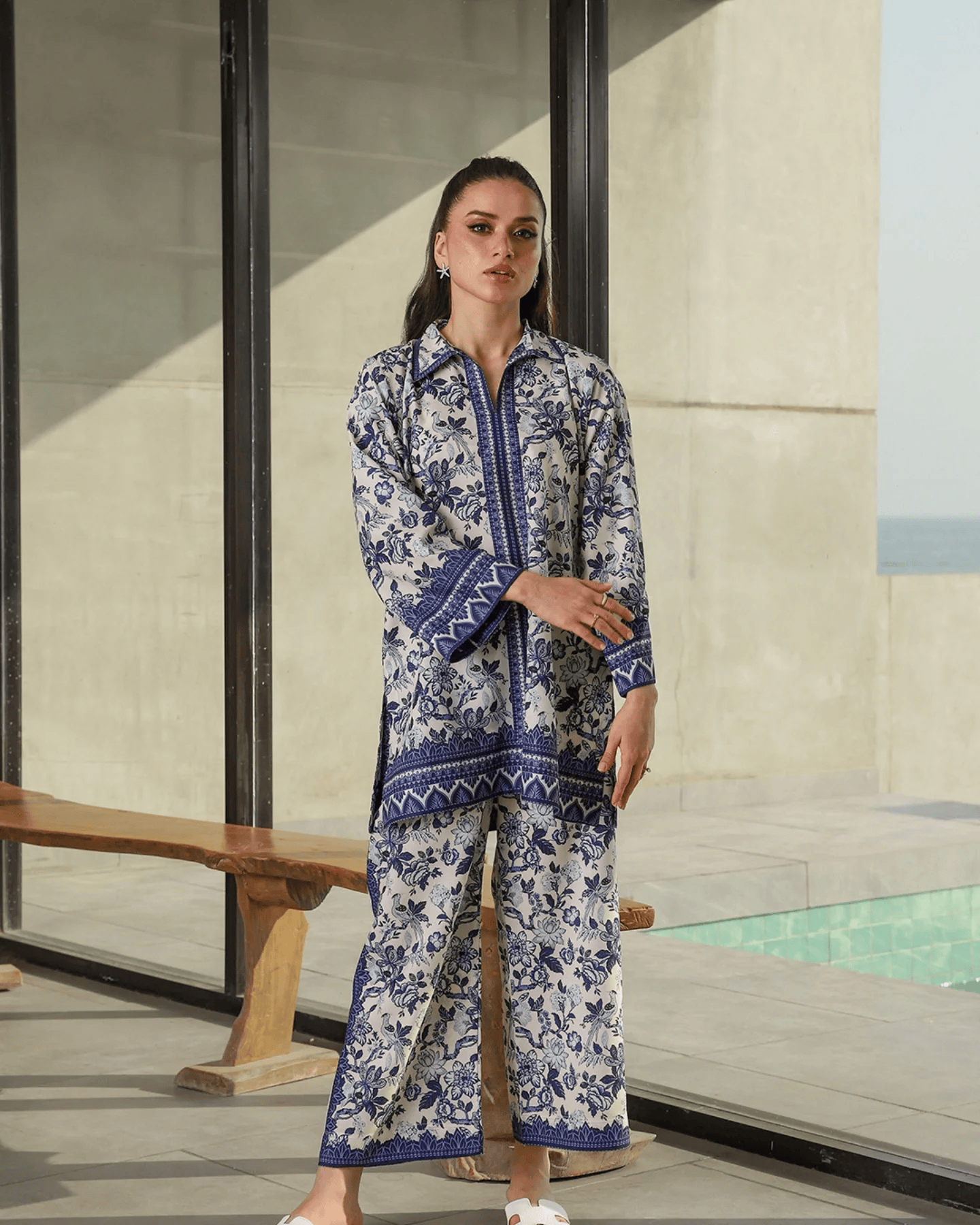 Blue Porcelain Co-ord Set