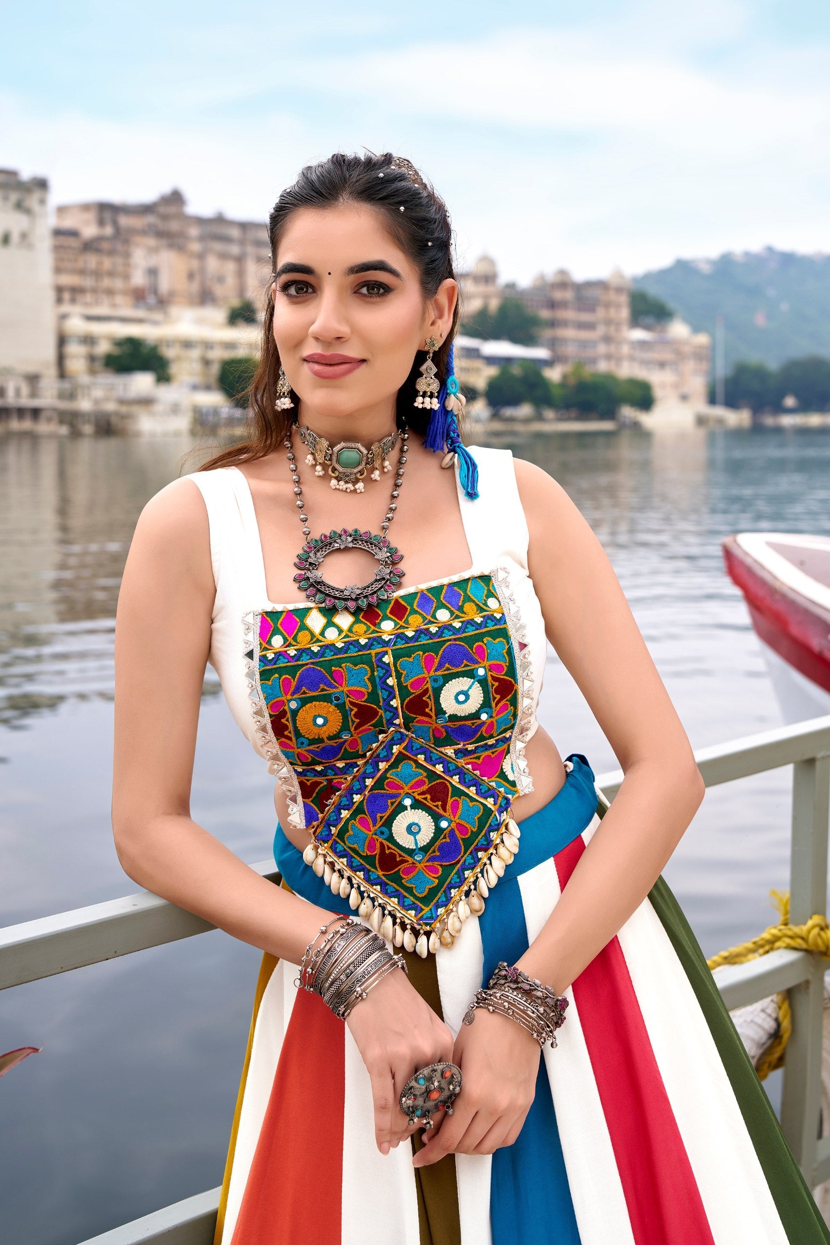 Colorful Embroidered Lehenga Choli