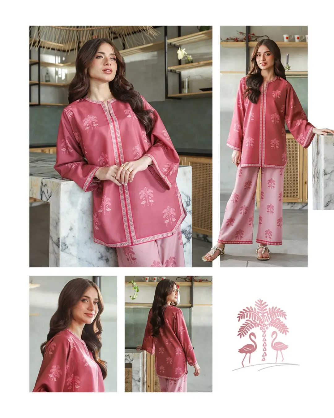 Flamingo Breeze Co-ord Set