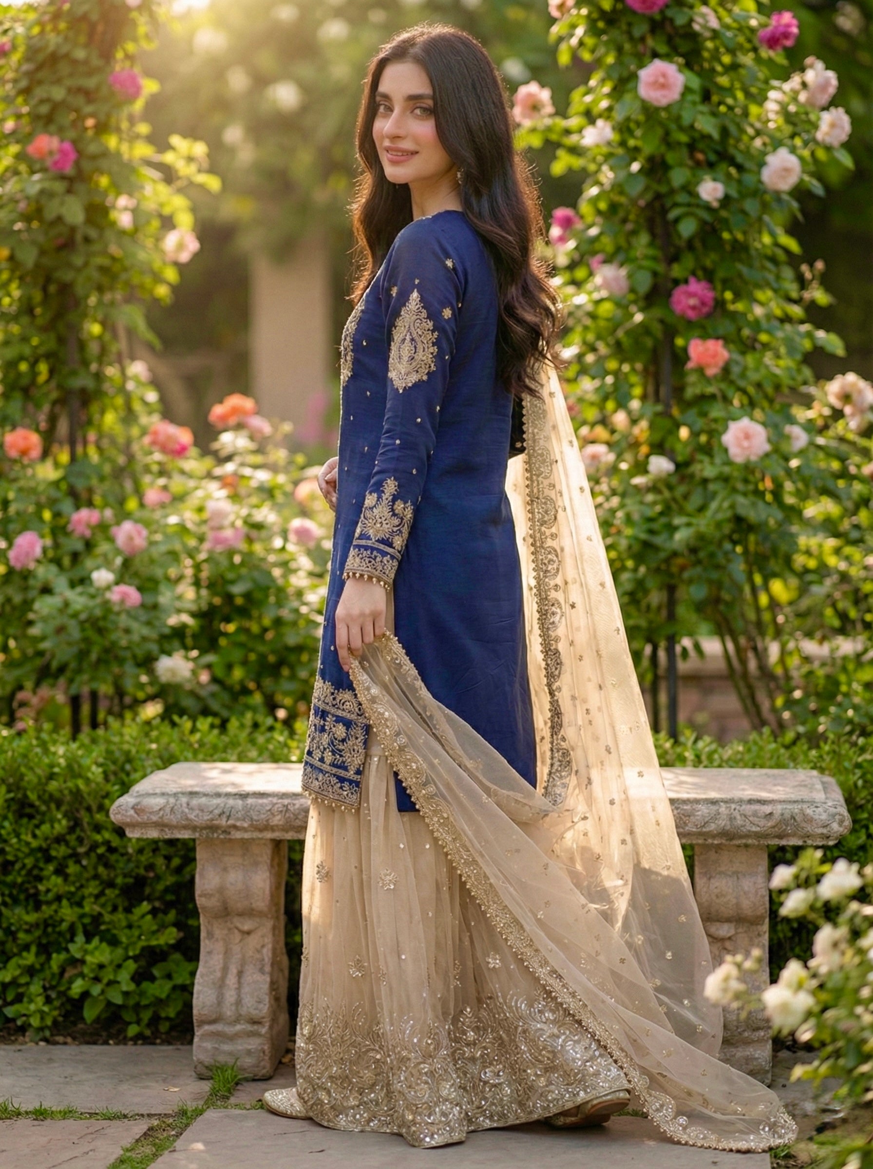 GMY SILK With Heavy Embroidery Coding Dori-Sequence Work