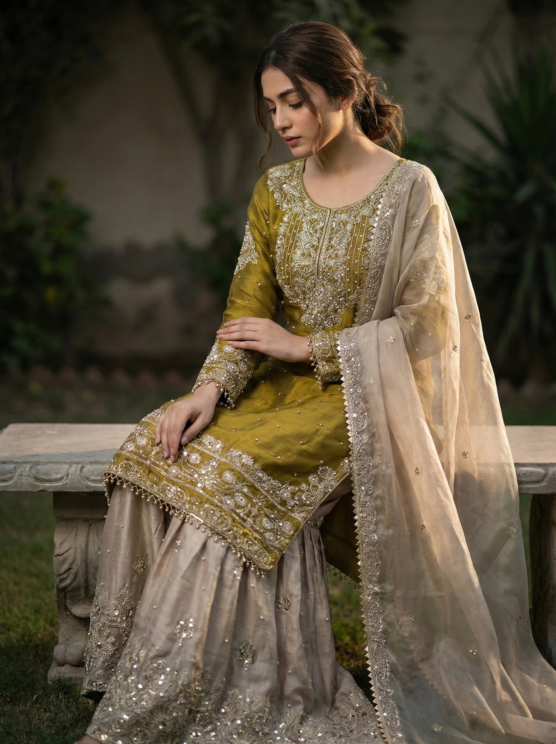 GMY SILK With Heavy Embroidery Coding Dori-Sequence Work