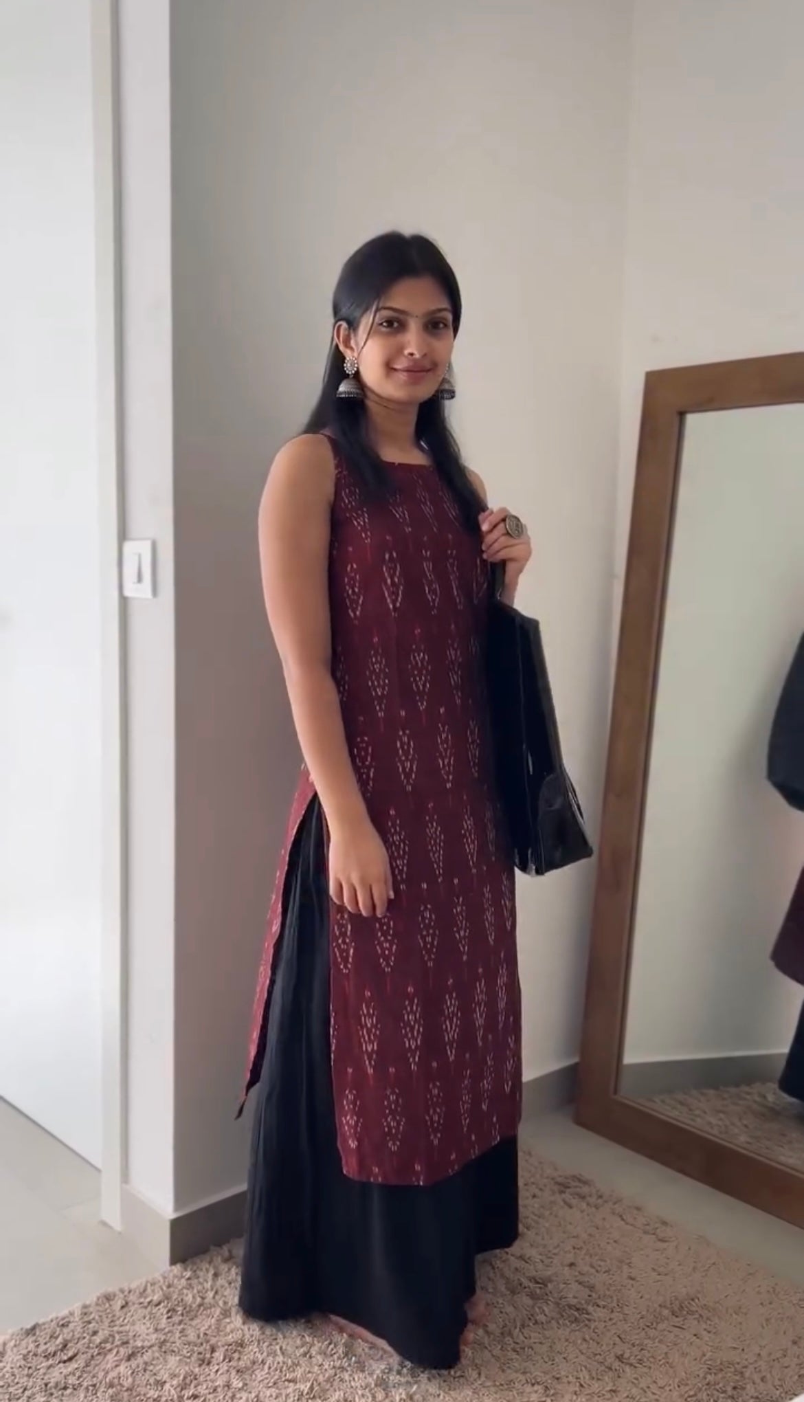 Ikat Elegance Sleeveless Kurta Set