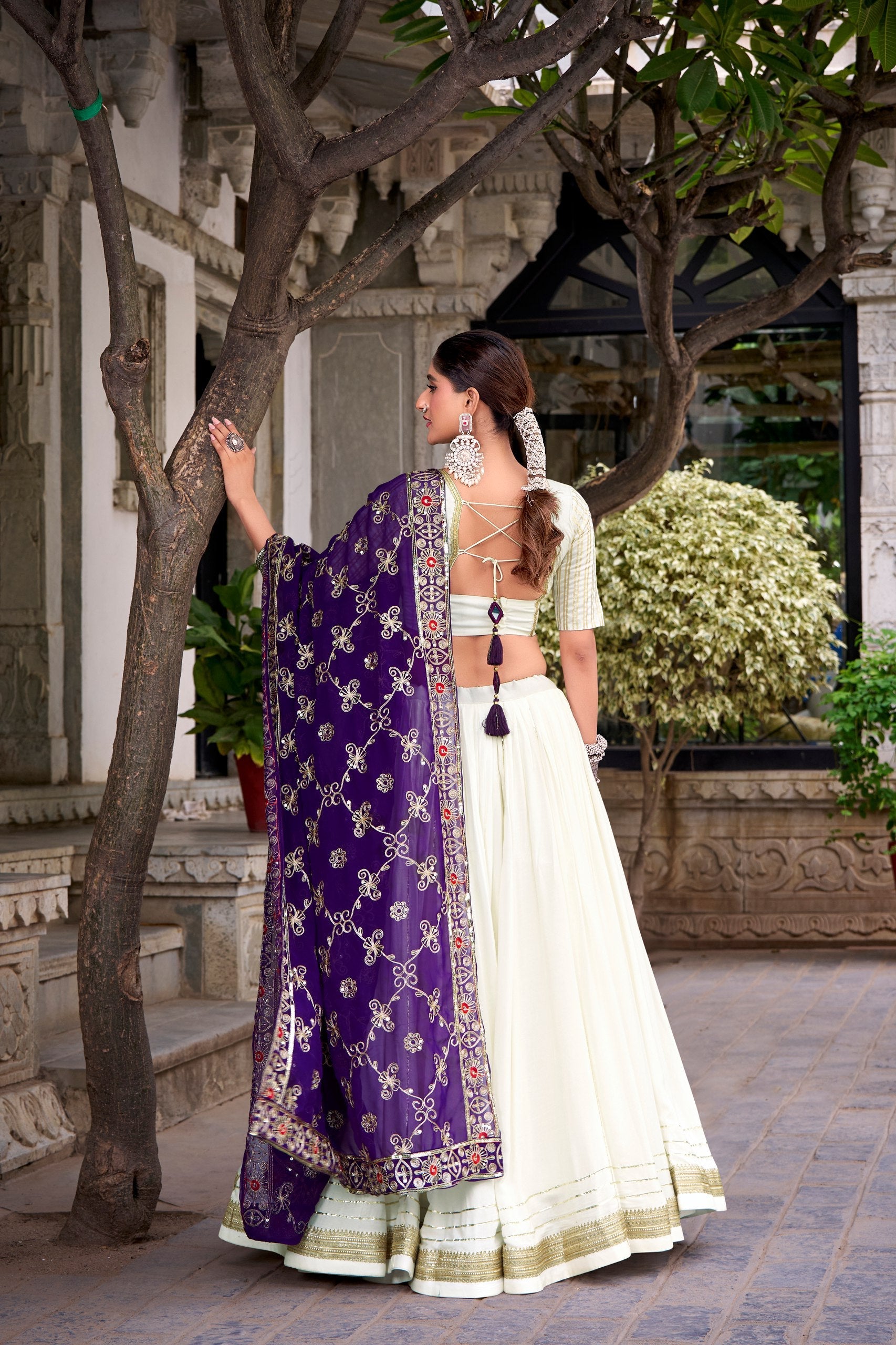 Rayon lehenga and blouse & georgette dupatta