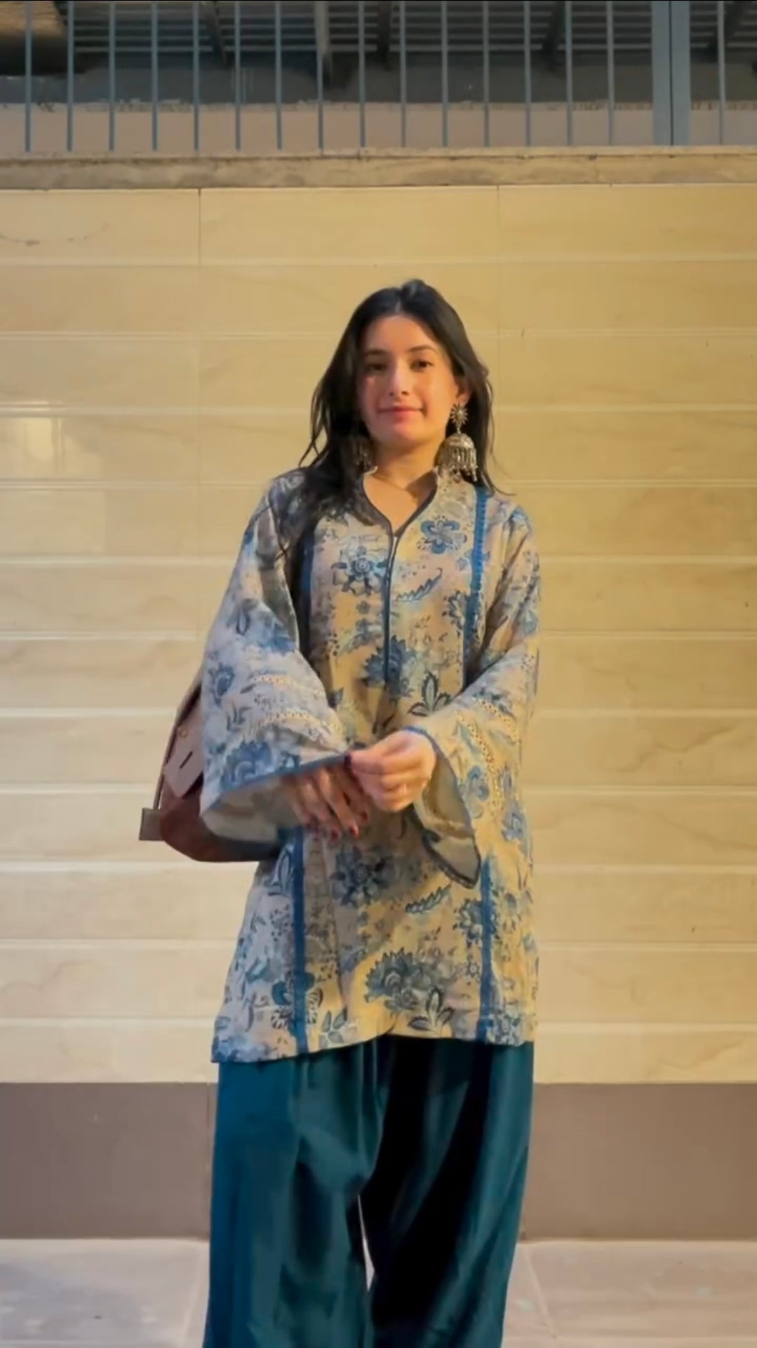 Elegant Printed floral and botanical Farshi Set