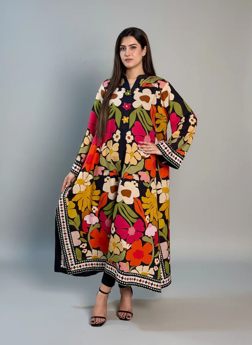 Black Big Floral Shirt