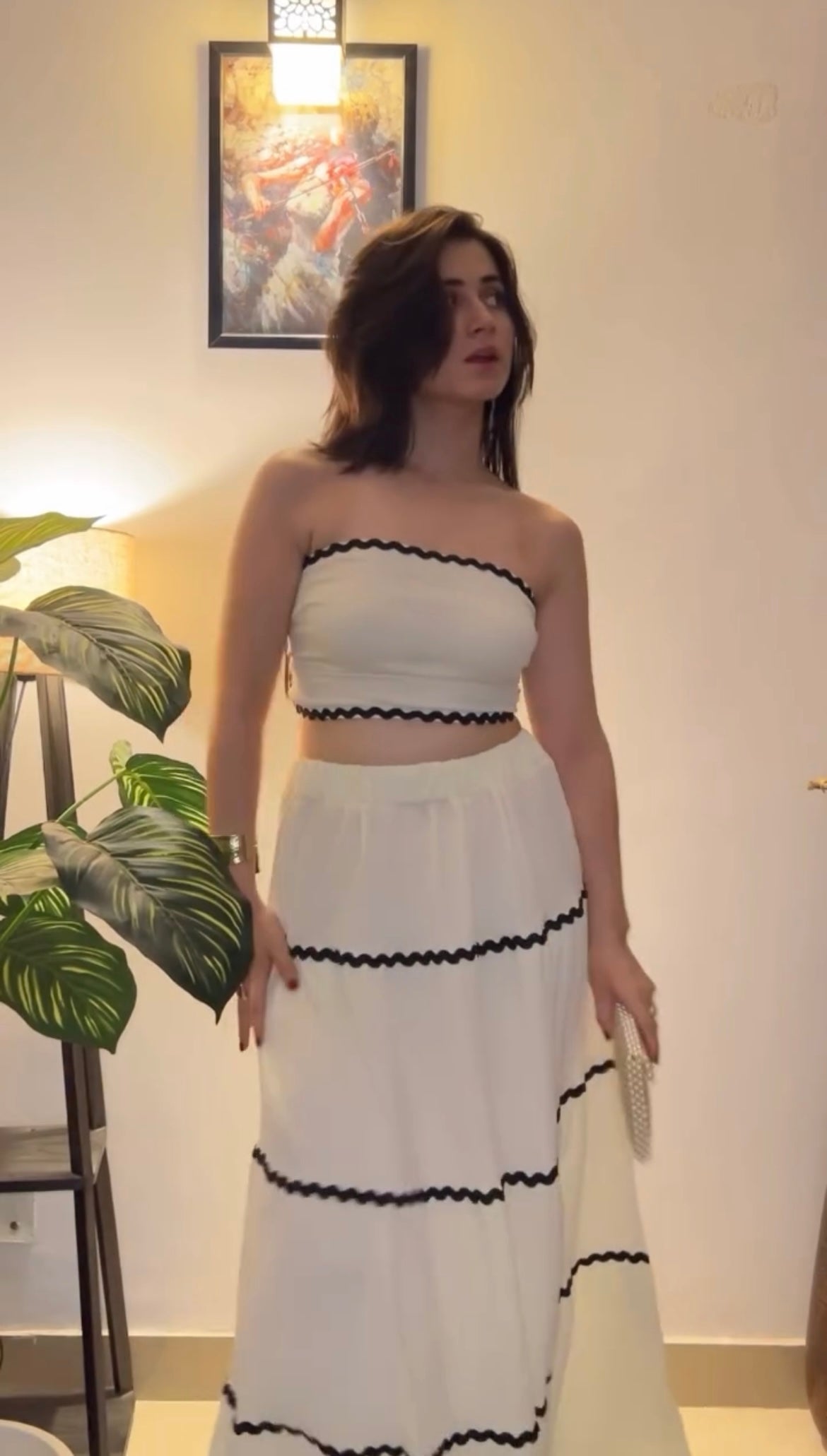 White Tube Top & Maxi Skirt Co-ord Set