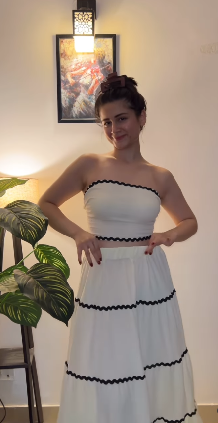 White Tube Top & Maxi Skirt Co-ord Set