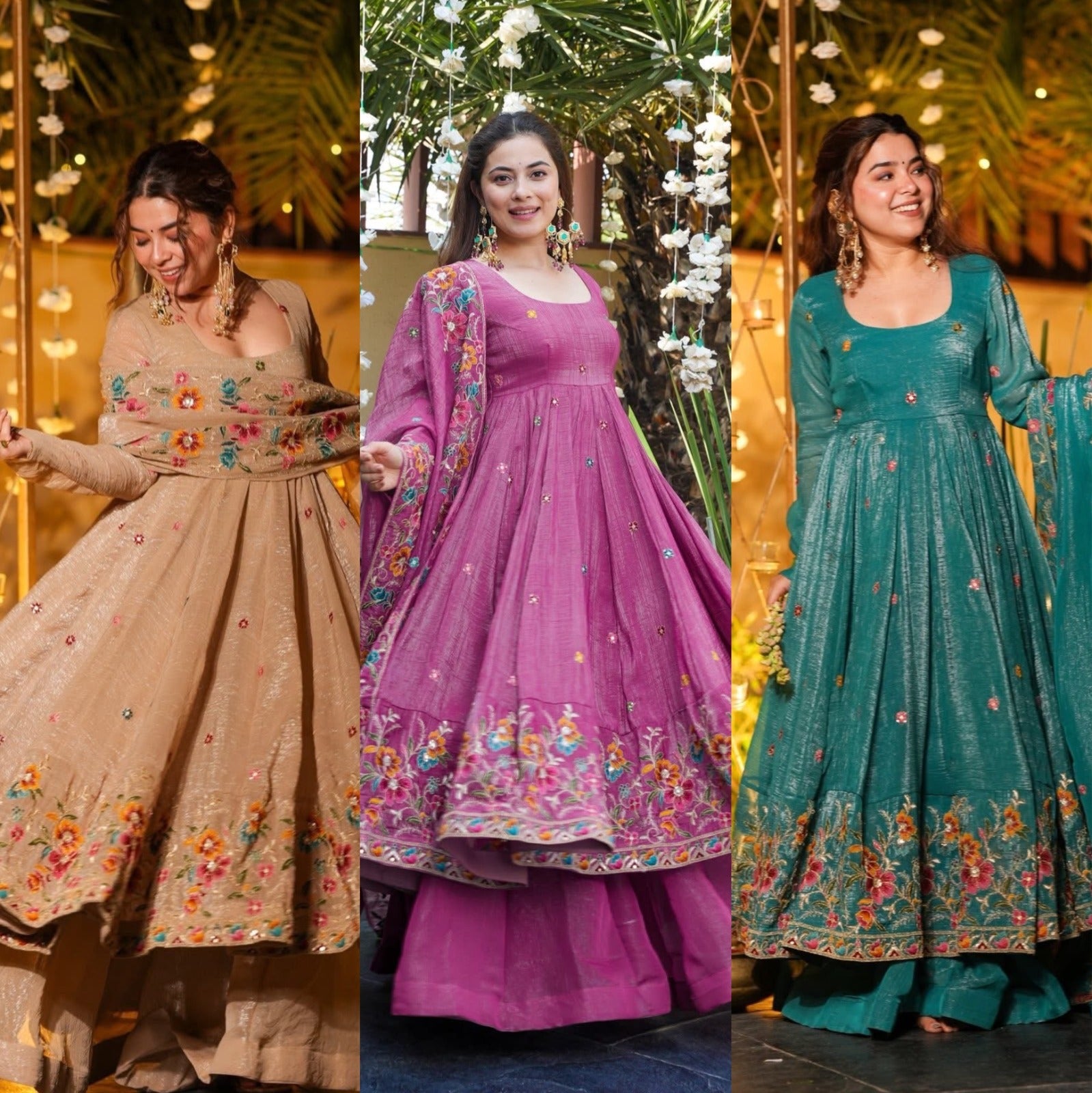 Look Top-sarara and Dupatta With Heavy Embroidery Work